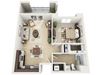 Mosaic Apartments_Oxnard CA_Floor Plan_One Bedroom One Bathroom 1B Mosaic Apartments_Oxnard CA_Floor Plan_One Bedroom One Bathroom 1B